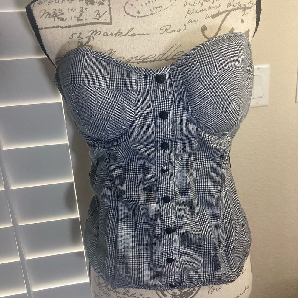 Houndstooth bustier
